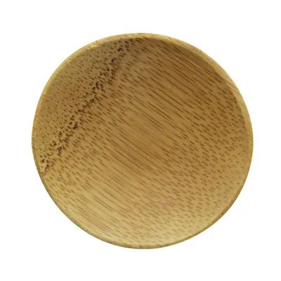 Plate Mini 2.3X2.3 IN Bamboo Natural Round 24 Count/Pack 6 Packs/Case 144 Count/Case