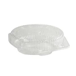 Pie Hinged Container With Dome Lid 8 IN OPS Clear Round 100/Case