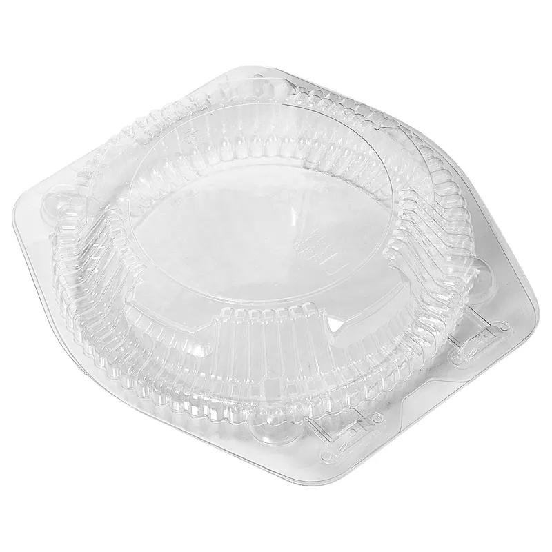Pie Hinged Container With Dome Lid 8 IN OPS Clear Round 100/Case