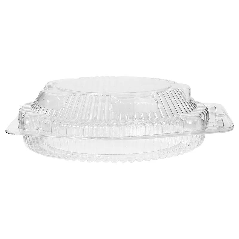 Pie Hinged Container With Dome Lid 8 IN OPS Clear Round 100/Case