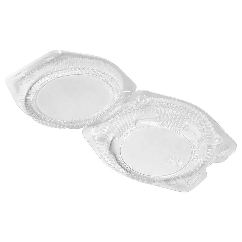 Pie Hinged Container With Dome Lid 8 IN OPS Clear Round 100/Case