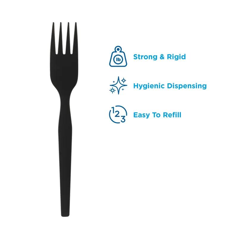 Dixie® Ultra SmartStock® Series-O Fork PS Black Medium Weight Refill 40 Count/Pack 24 Packs/Case 960 Count/Case
