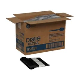 Dixie® Ultra SmartStock® Series-O Spoon PS Black Medium Weight Refill Combo 40 Count/Pack 24 Packs/Case 960 Count/Case