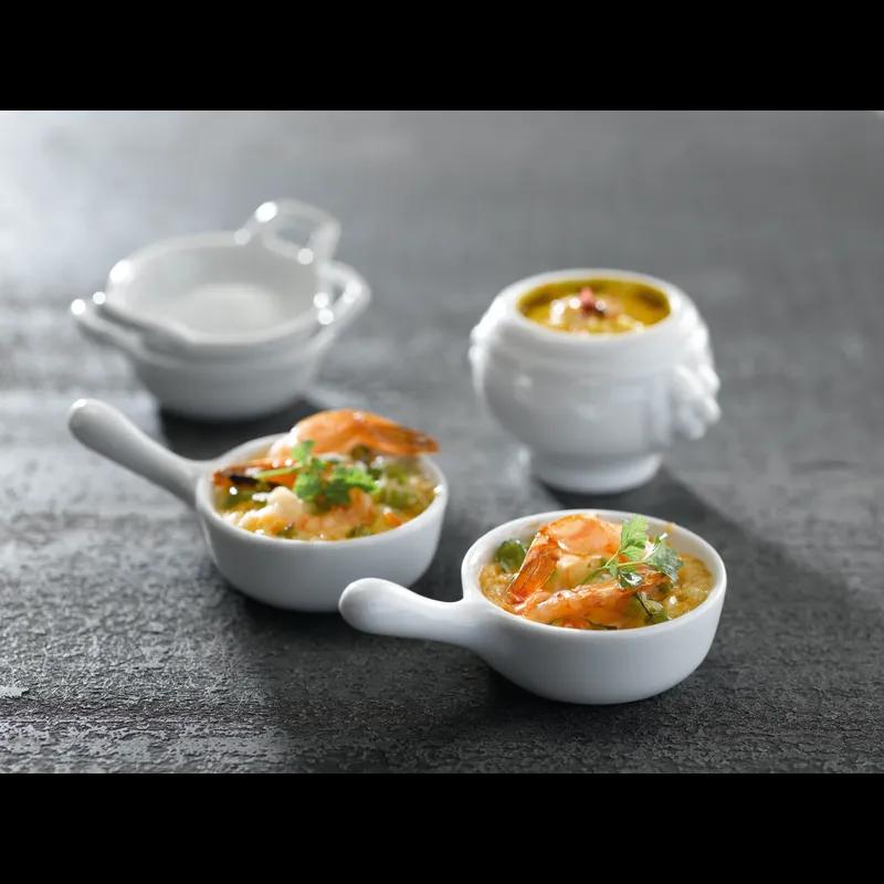 Bowl 4 OZ Porcelain White Reusable Oven Safe Microwave Safe 4 Count/Pack 6 Packs/Case 24 Count/Case