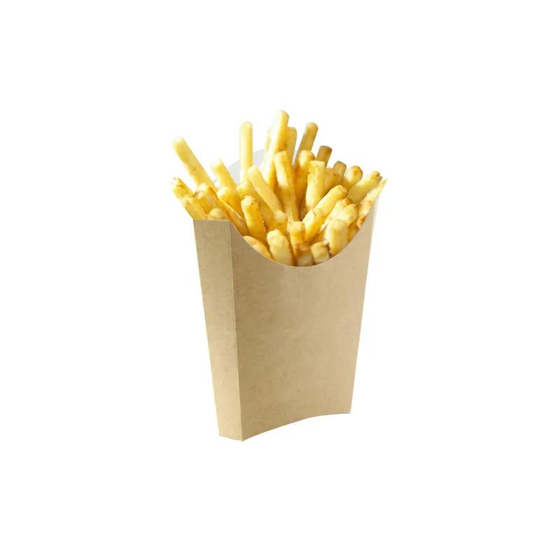 French Fry Cup & Scoop Base Large (LG) 5.3X4.5X7.1 IN Paper Kraft 100 Count/Pack 10 Packs/Case 1000 Count/Case