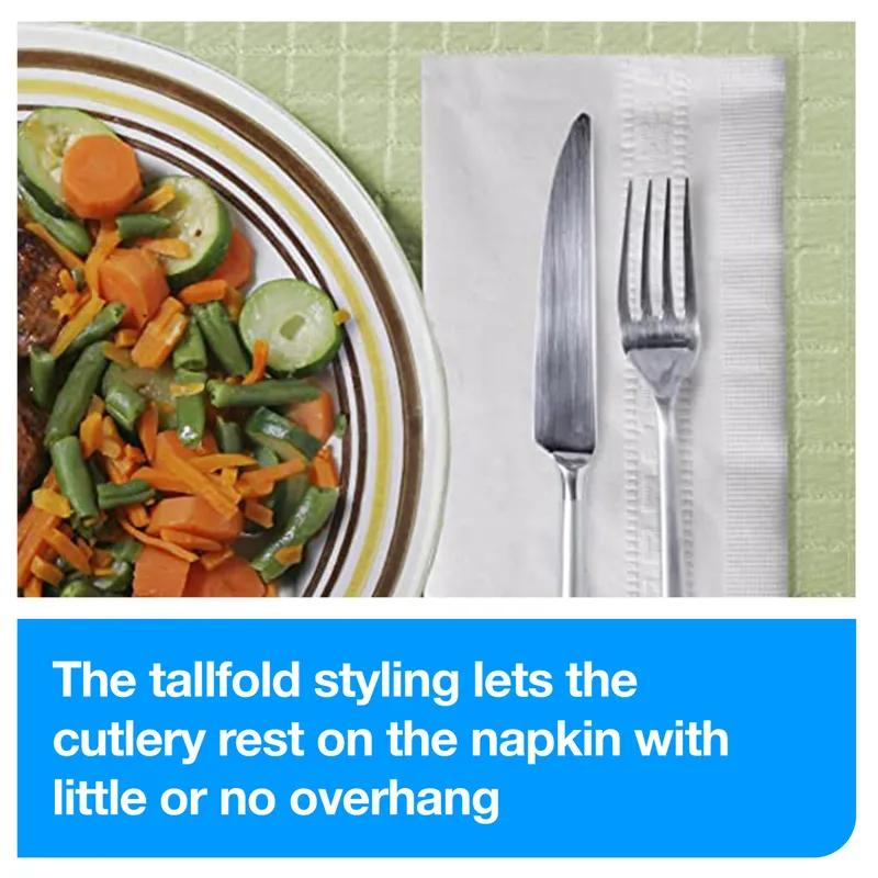 Dinner Napkins 15X16.75 IN 3.75X8.5 IN White Paper 2PLY 1/8 Fold Refill Embossed 100 Count/Pack 28 Packs/Case