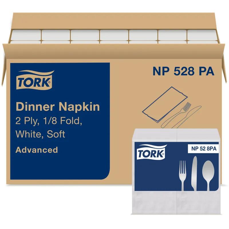 Dinner Napkins 15X16.75 IN 3.75X8.5 IN White Paper 2PLY 1/8 Fold Refill Embossed 100 Count/Pack 28 Packs/Case