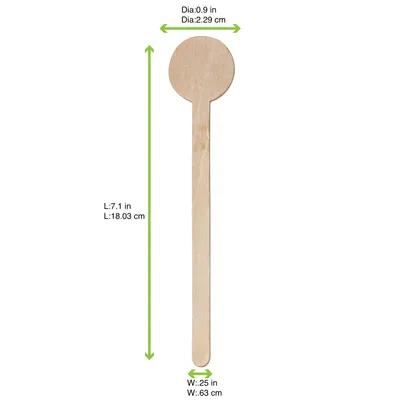 Stirrer 0.9X7.1 IN Wood Natural 500 Count/Pack 10 Packs/Case 5000 Count/Case