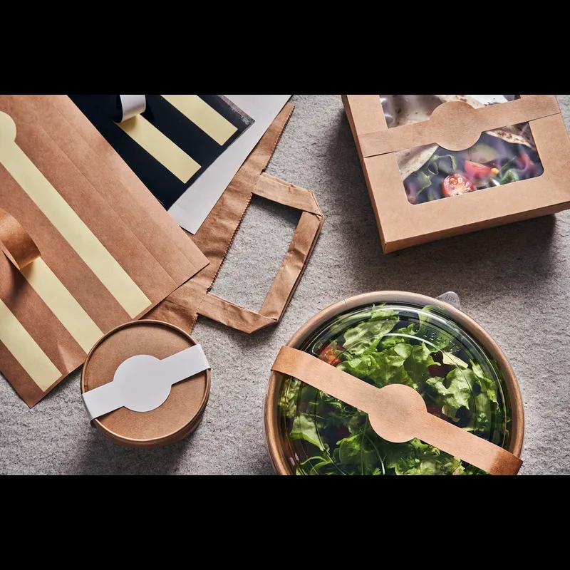 Take-Out Box 4.7X4.7X2 IN Corrugated Paperboard Kraft With Window 25 Count/Pack 10 Packs/Case 250 Count/Case