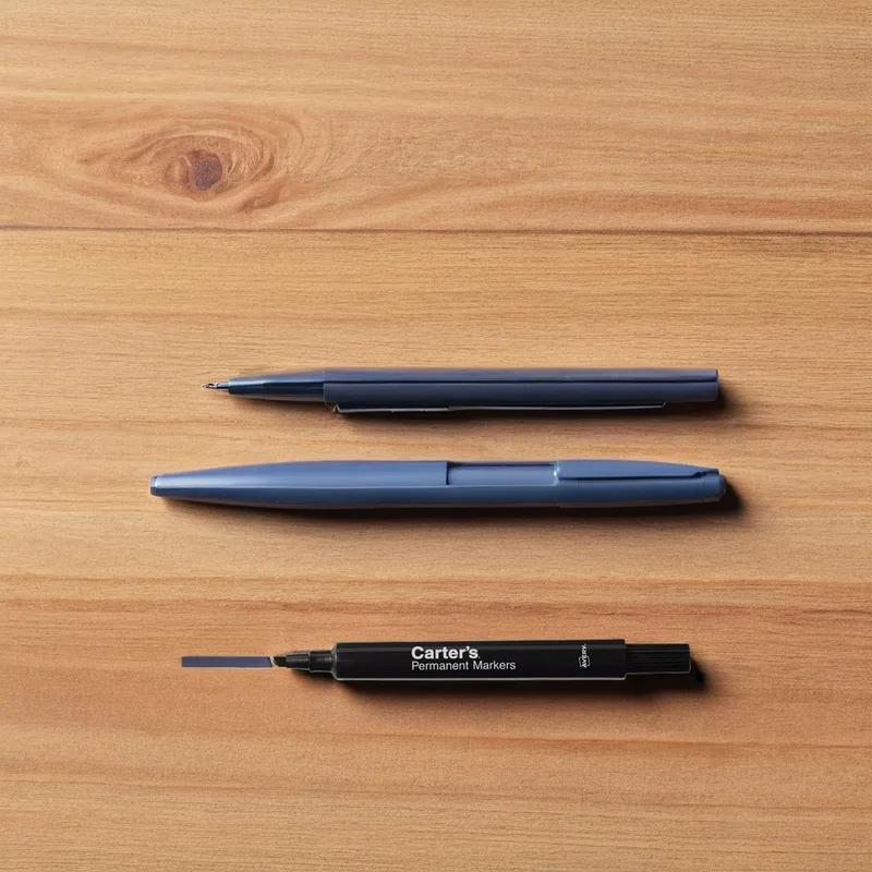 Carter's® Permanent Marker Large (LG) Black Chisel Tip 12/Pack