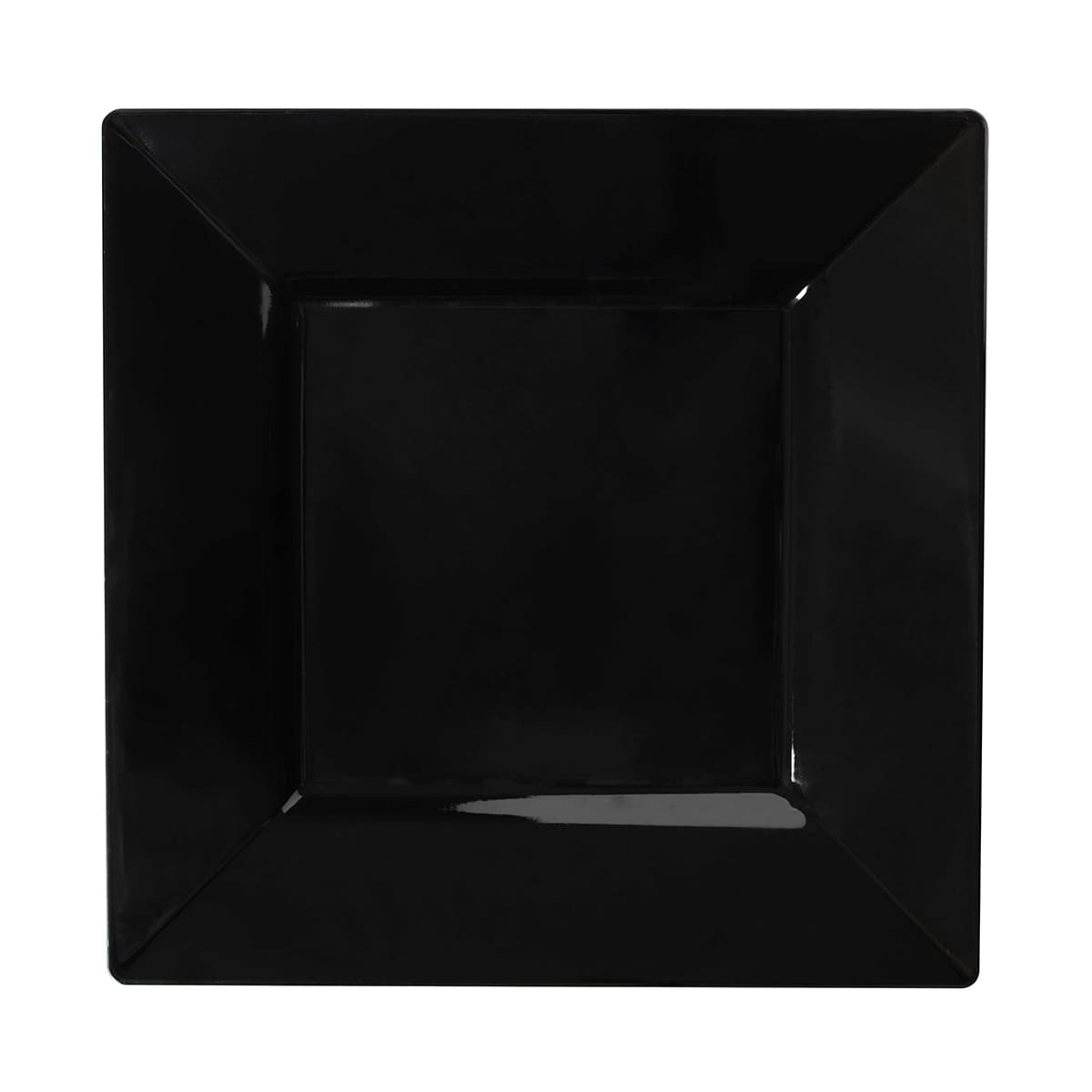 Plate 9.5 IN Plastic Black Square 120/Case