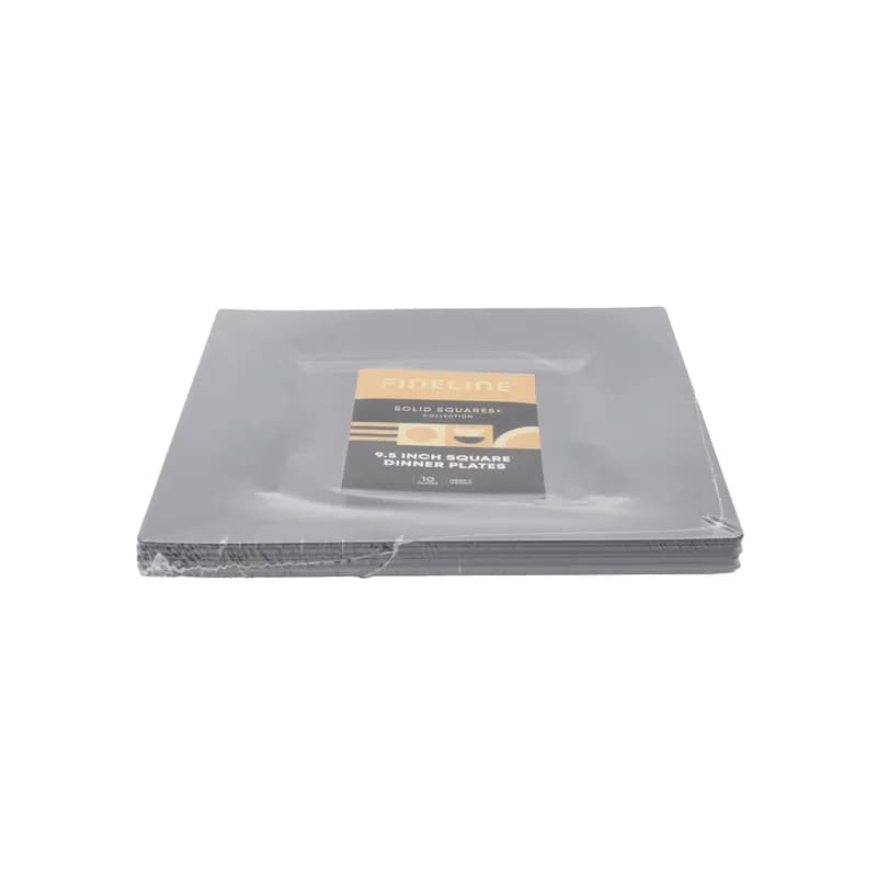 Plate 9.5 IN Plastic Black Square 120/Case