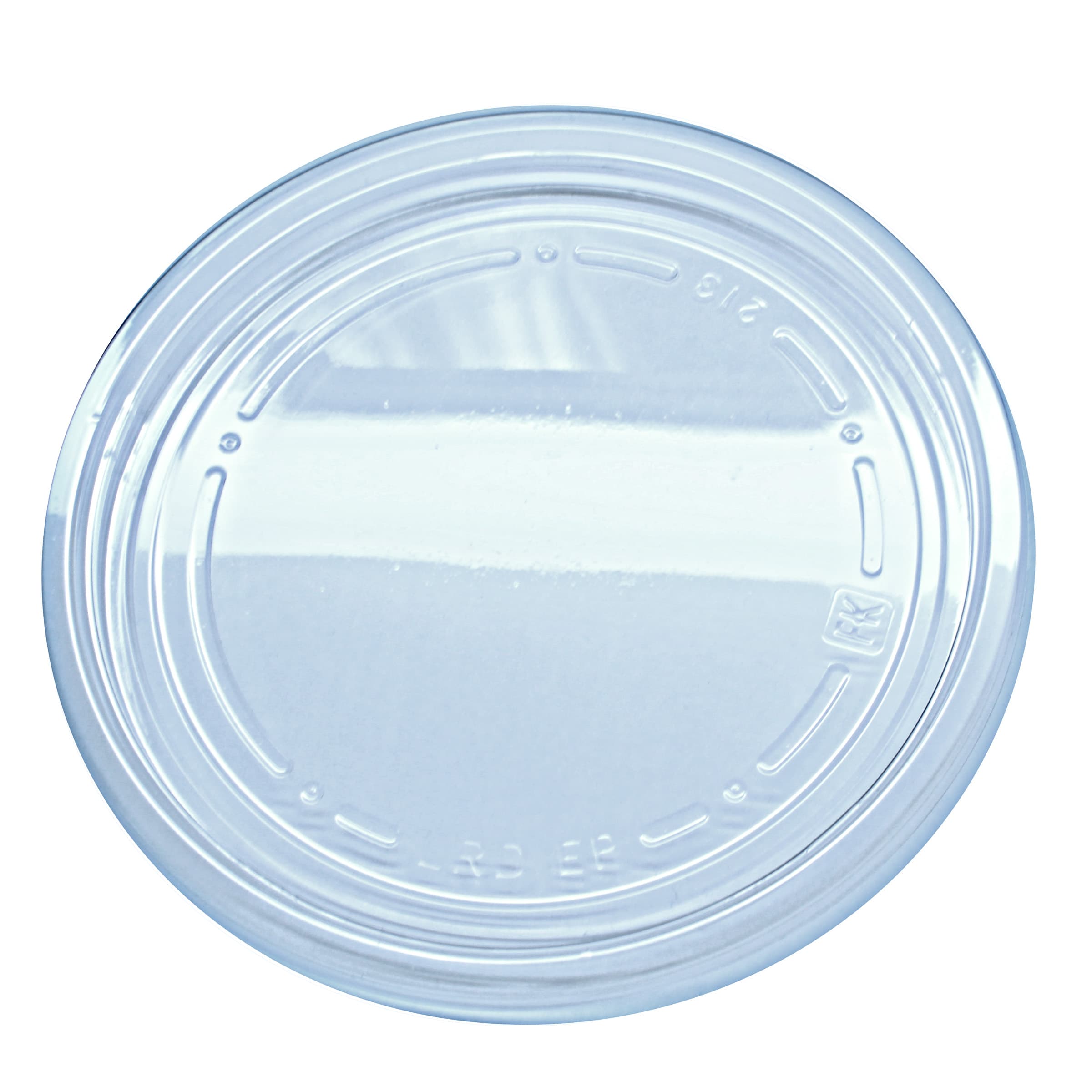 Lid Flat 4.7X0.4 IN RPET Clear Round For 5-8-32 OZ Deli Container Unhinged Flush Fit 500/Case