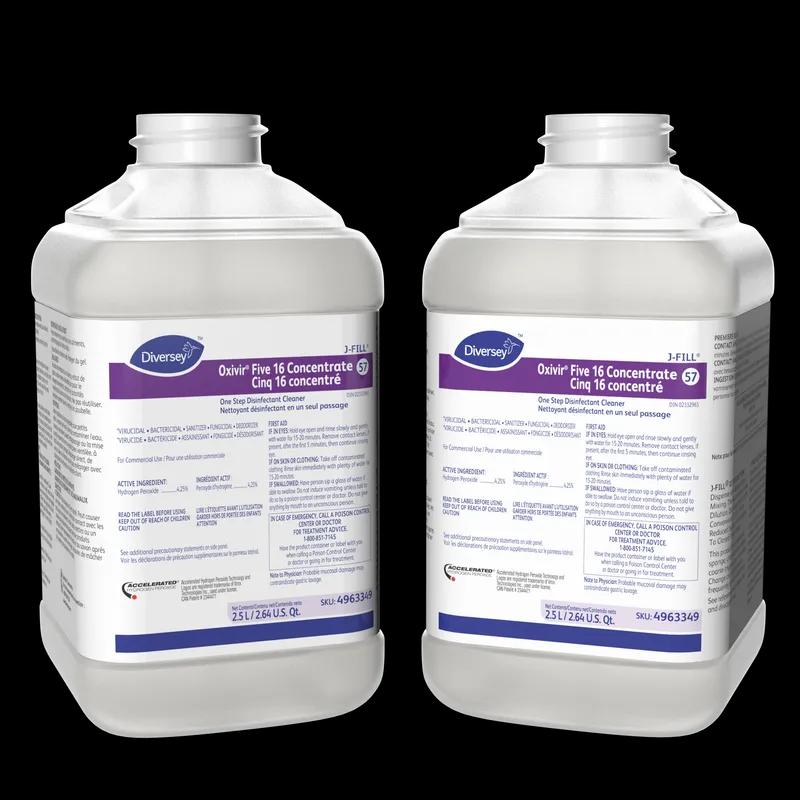 Oxivir® Five 16 One-Step Disinfectant 2.5 L Multi Surface Liquid Concentrate Accelerated Hydrogen Peroxide (AHP®) For J-Fill® 2/Case