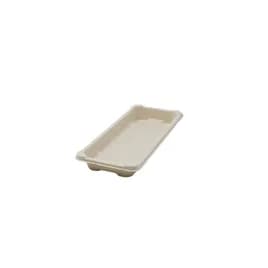 Sushi Take-Out Tray Base XL 8.333X3.5X0.9 IN Plant Fiber Long Laminated 400/Case
