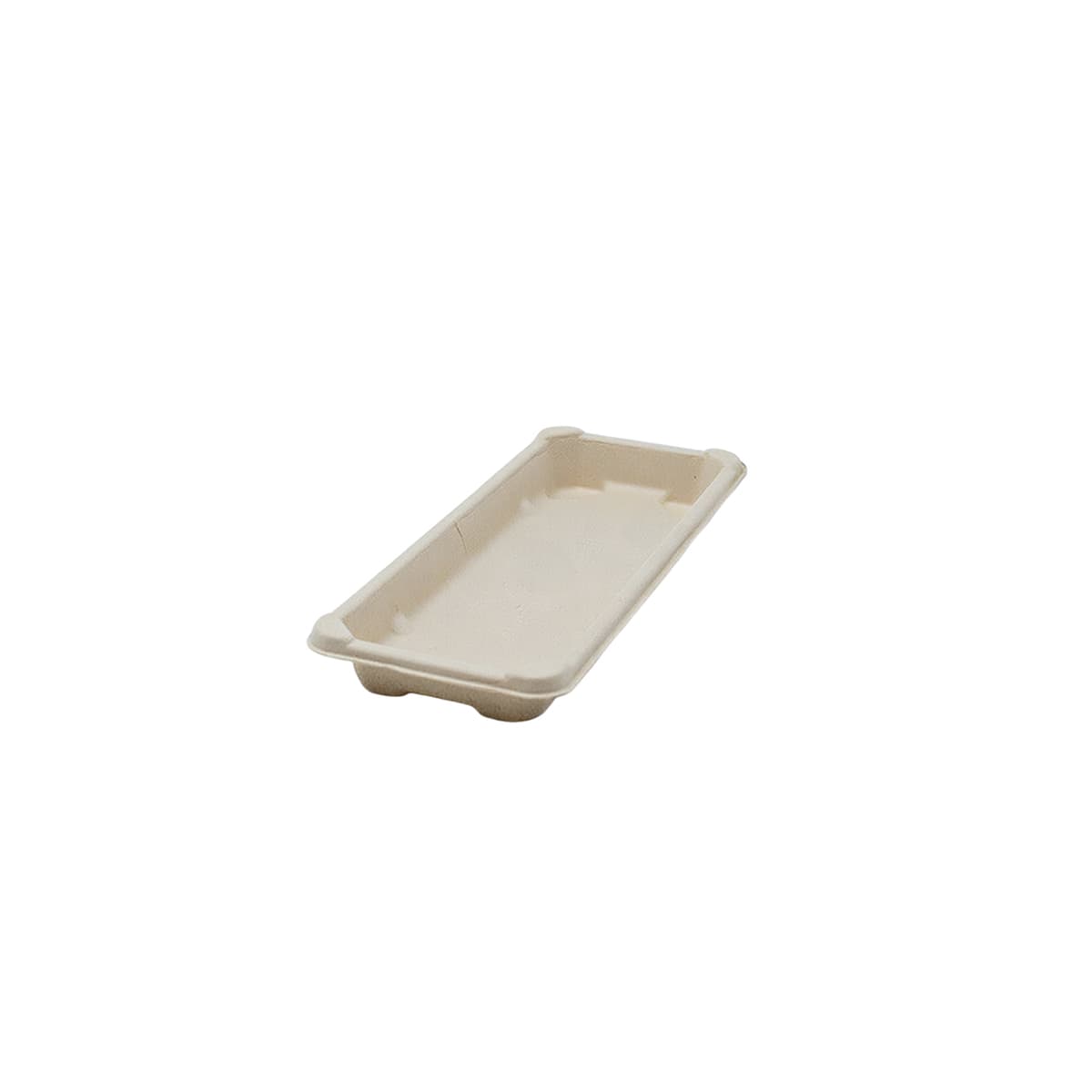 Sushi Take-Out Tray Base XL 8.333X3.5X0.9 IN Plant Fiber Long Laminated 400/Case