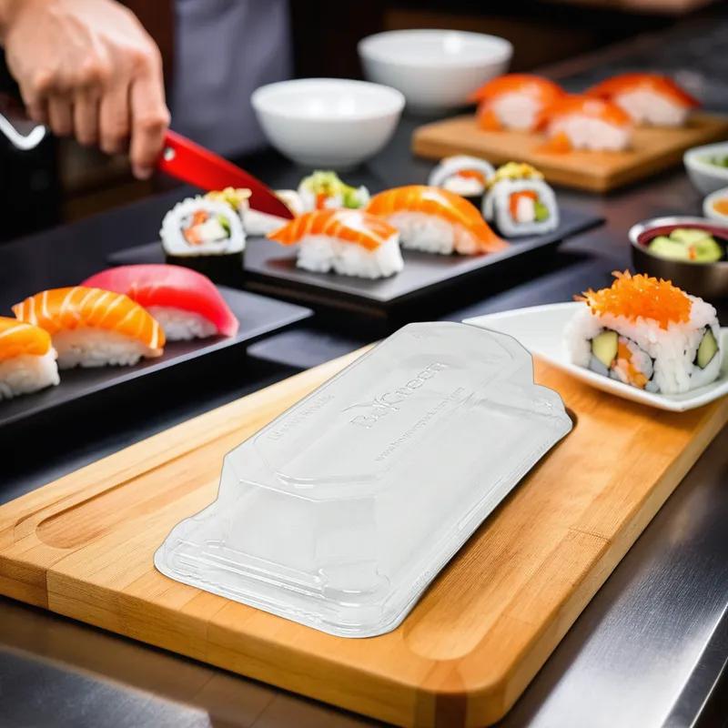 Lid XL 8.333X3.5X0.9 IN PET For Sushi Tray 200/Case
