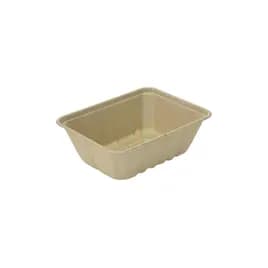 Take-Out Container Base 8.86X6.89X2.99 IN Plant Fiber Kraft Rectangle 500/Case