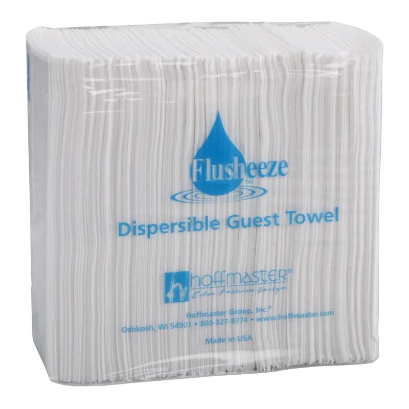 Flusheeze Folded Guest Towel 8.5X4 IN DRC White Flushable Dispersible 500 Sheets/Pack