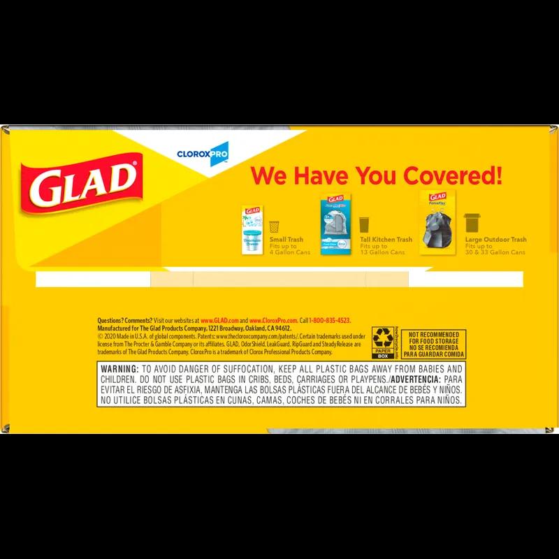 Glad® ForceFlex Kitchen Bag White Plastic With Drawstring Closure 100/Case