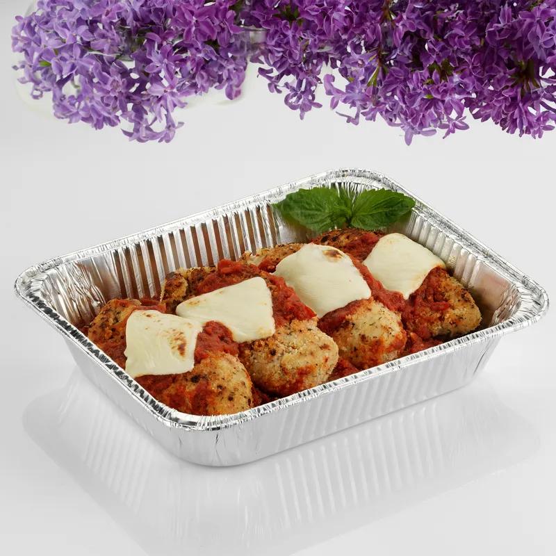 Take-Out Container Base 7.063X5.125X2 IN Aluminum Silver Oblong 500/Case