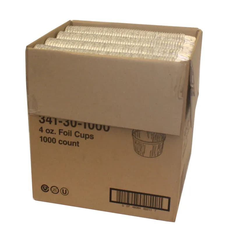 Souffle & Portion Cup 4 OZ Aluminum Silver Round 1000/Case