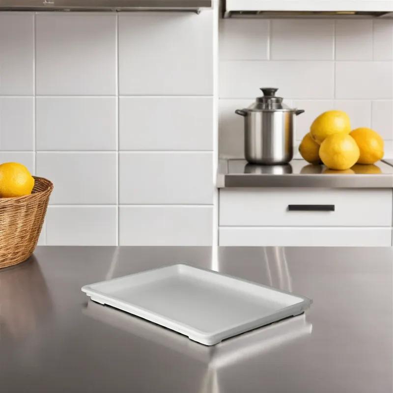 Dough Cover Storage Box 25.62X18X1.625 IN White PP 1/Each