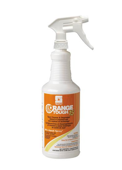 Orange Tough® 15 Orange All Purpose Cleaner Degreaser 1 QT Multi Surface Alkaline RTU D-Limonene 12/Case