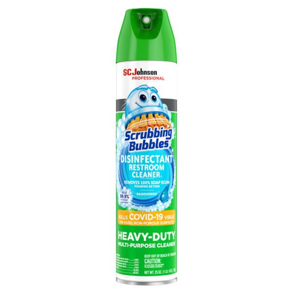 Scrubbing Bubbles® Restroom Cleaner 25 FLOZ Multi Surface Heavy Duty Aerosol Antibacterial 12/Case