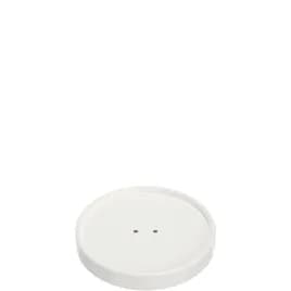 Solo® Flexstyle® Lid Flat 3.9X0.625 IN DSP White Round For 16 OZ Container Freezer Safe 25 Count/Pack 20 Packs/Case