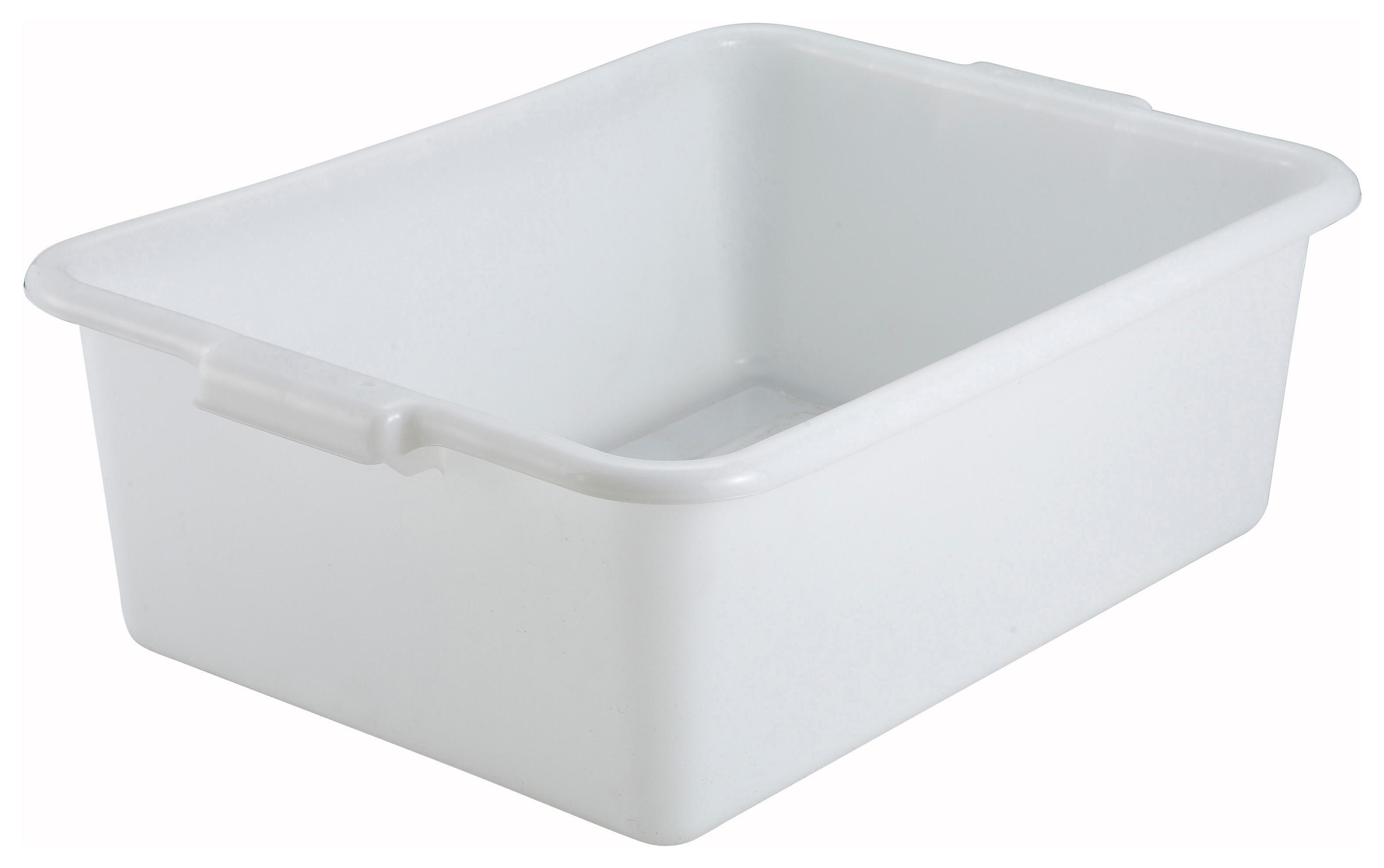 Dish Box 21.5X15X7 IN White Plastic Standard 1/Each
