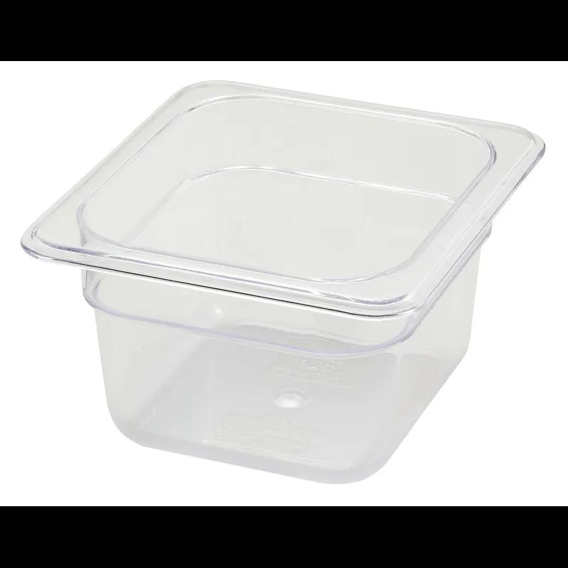 Food Pan 1/6 Size 6.875X6.375X3.875 IN Square Plastic 1/Each