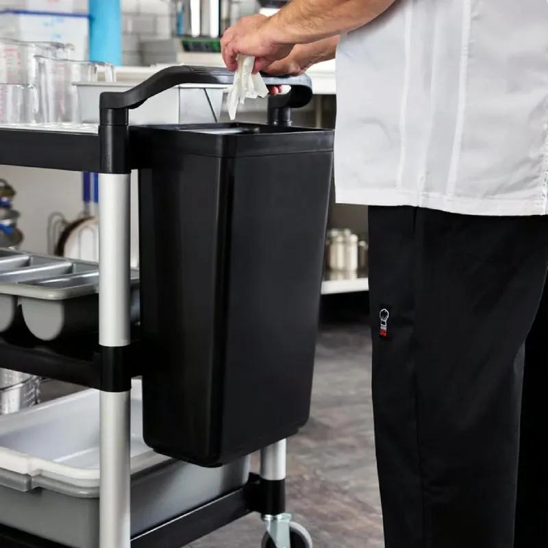 Trash Can 13.19X9.65X22.05 IN Black Plastic For UC-2415 & UC-3019 1/Each