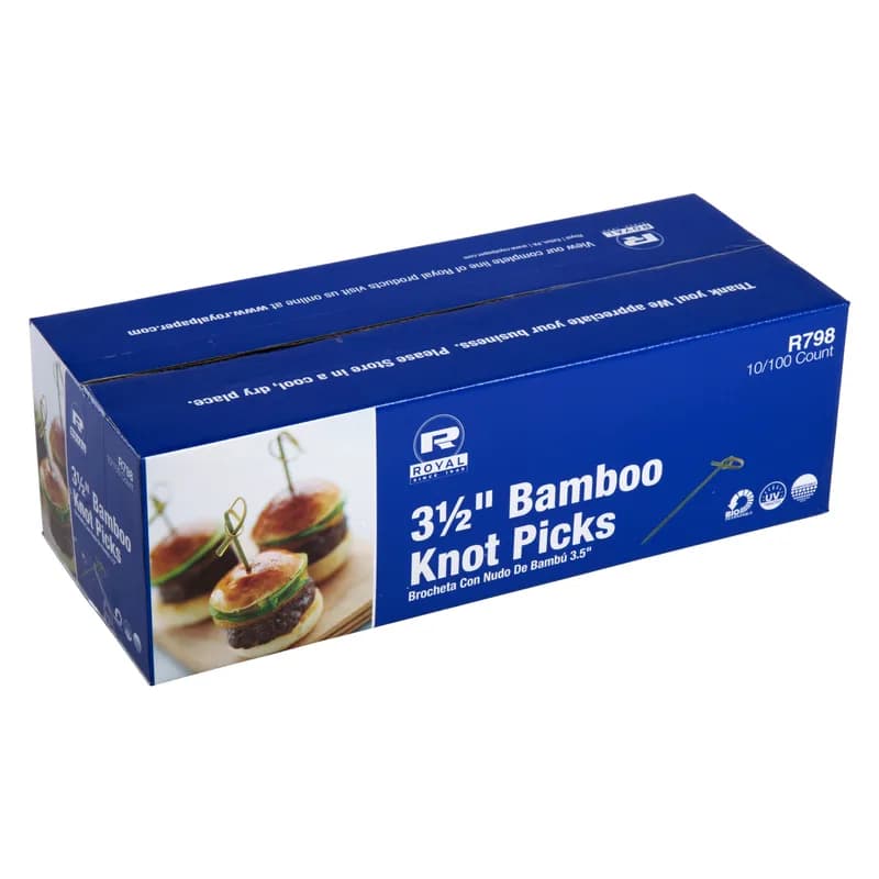 Knot Pick 3.5 IN Bamboo 100 Count/Pack 10 Packs/Case 1000 Count/Case