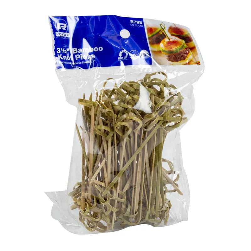 Knot Pick 3.5 IN Bamboo 100 Count/Pack 10 Packs/Case 1000 Count/Case