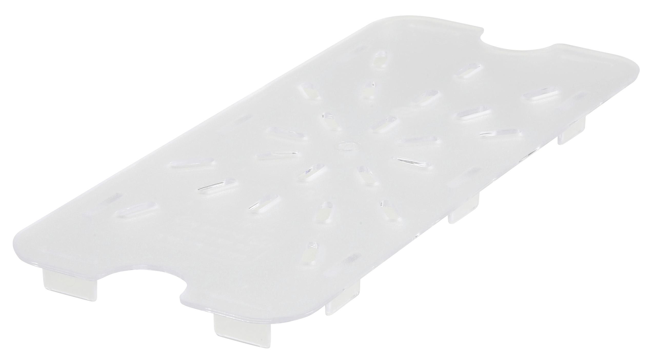 Shelf Drain 1/3 Size 10.25X4.375X0.625 IN Rectangle Plastic 1/Each