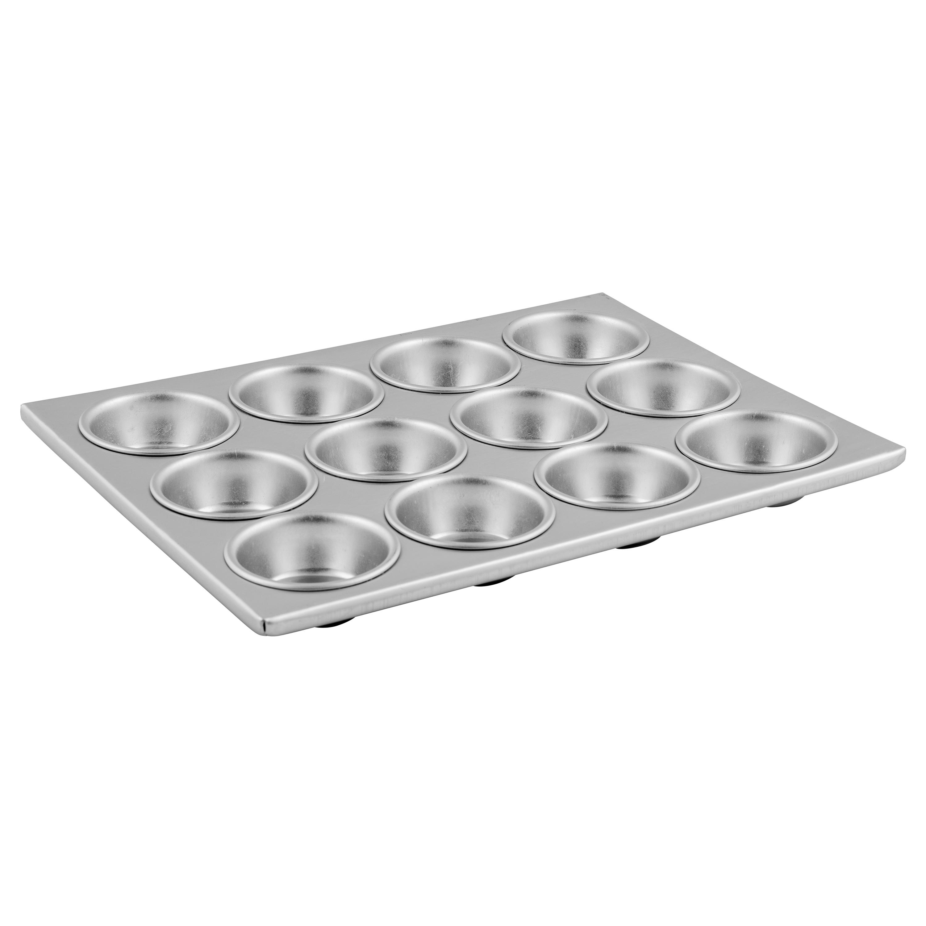 Cupcake & Muffin Pan 3 OZ 14.125X11X1 IN 12 Compartment Aluminum Non-Stick 1/Each