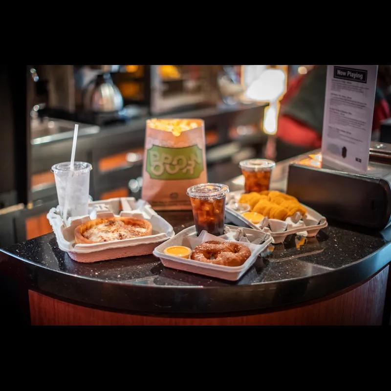 Cup Carrier & Tray 9.875X8.625X1.75 IN 2 Compartment Molded Fiber Natural For 8-24 OZ Without Handle 200/Case