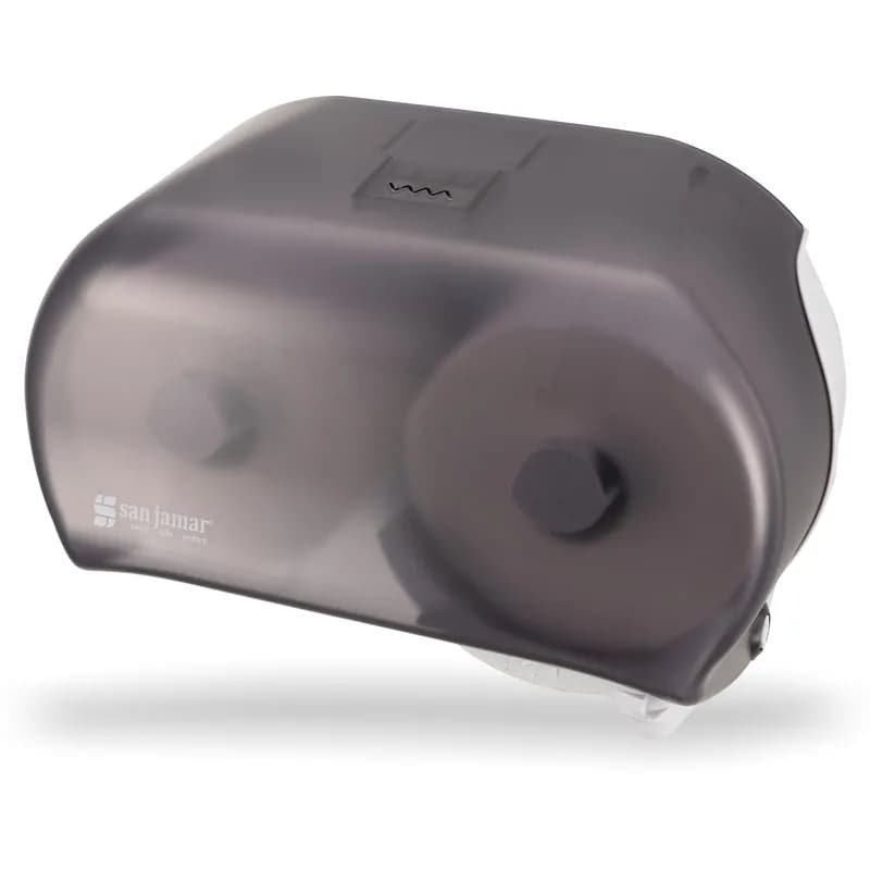 San Jamar Toilet Paper Dispenser 8.75X13.00X6.50 IN HIPS Smoke Dual 1/Each