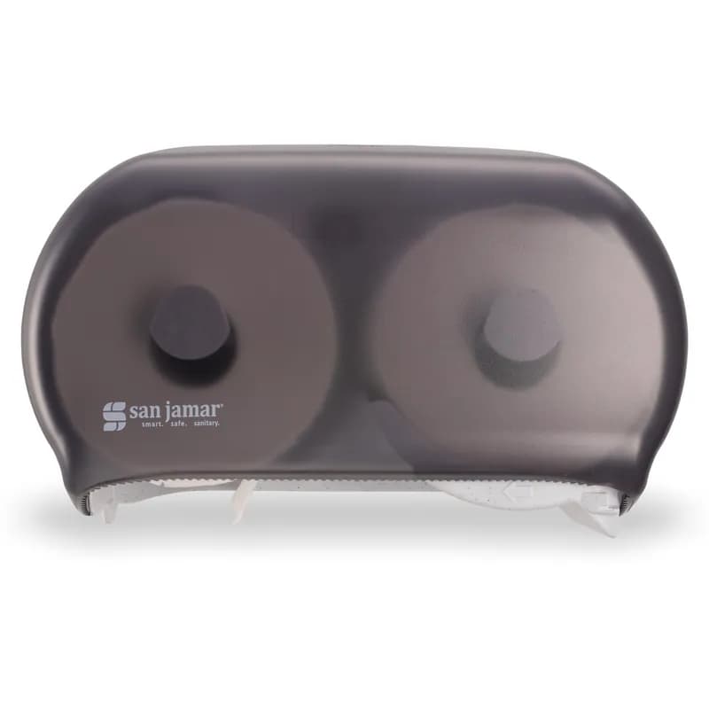 San Jamar Toilet Paper Dispenser 8.75X13.00X6.50 IN HIPS Smoke Dual 1/Each