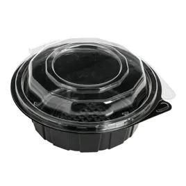 Cold Take-Out Container Hinged With Dome Lid 6X6 IN RPET Black Clear Deep 200/Case