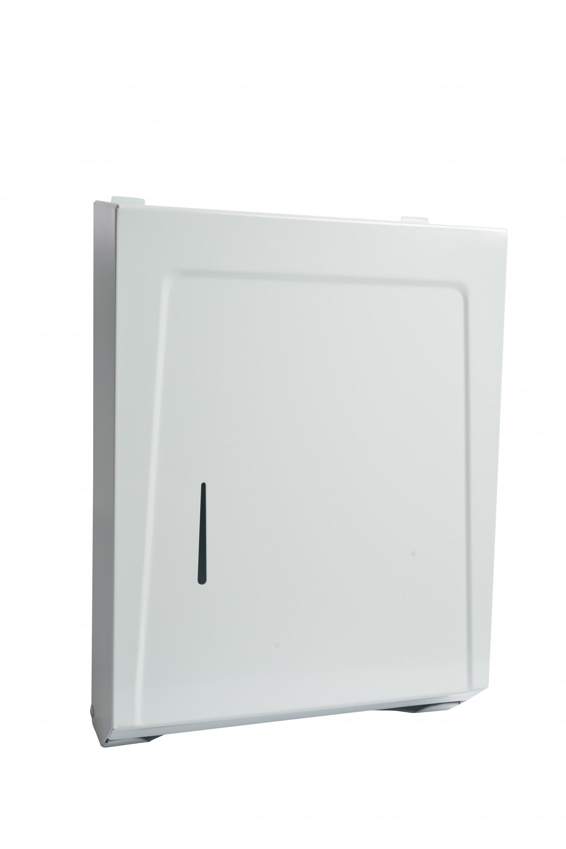 Paper Towel Dispenser Metal Wall Mount White C-Fold Multifold 1/Each