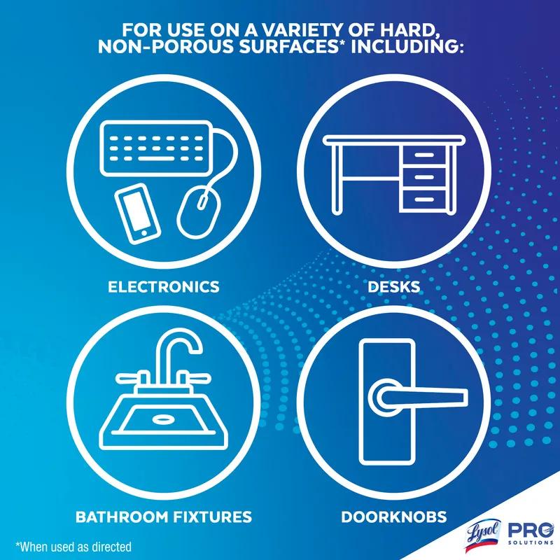 Lysol® Citrus Scent One-Step Disinfectant Multi Surface Wipe 80 Count/Pack 6 Packs/Case 480 Count/Case