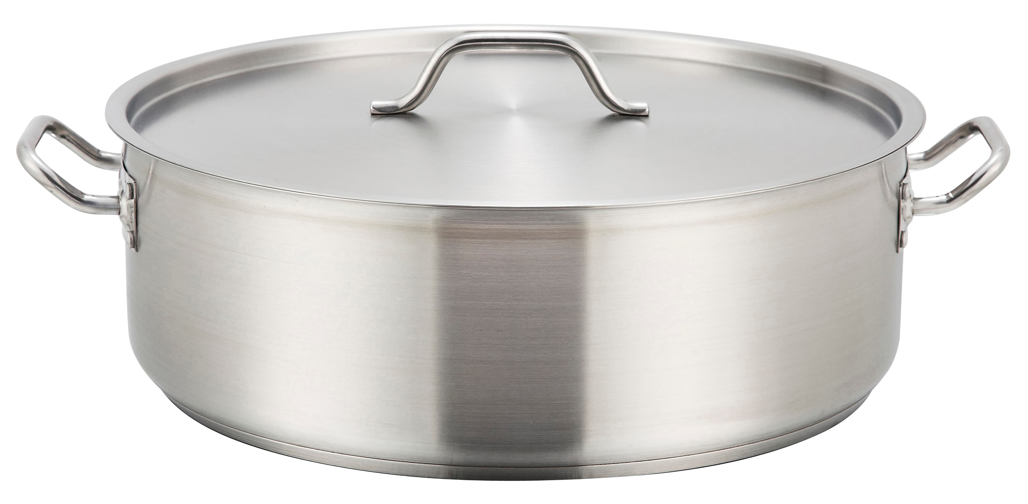 Brazier 20 QT 18/8 Stainless Steel Commercial Induction Ready Riveted Handles 1/Each