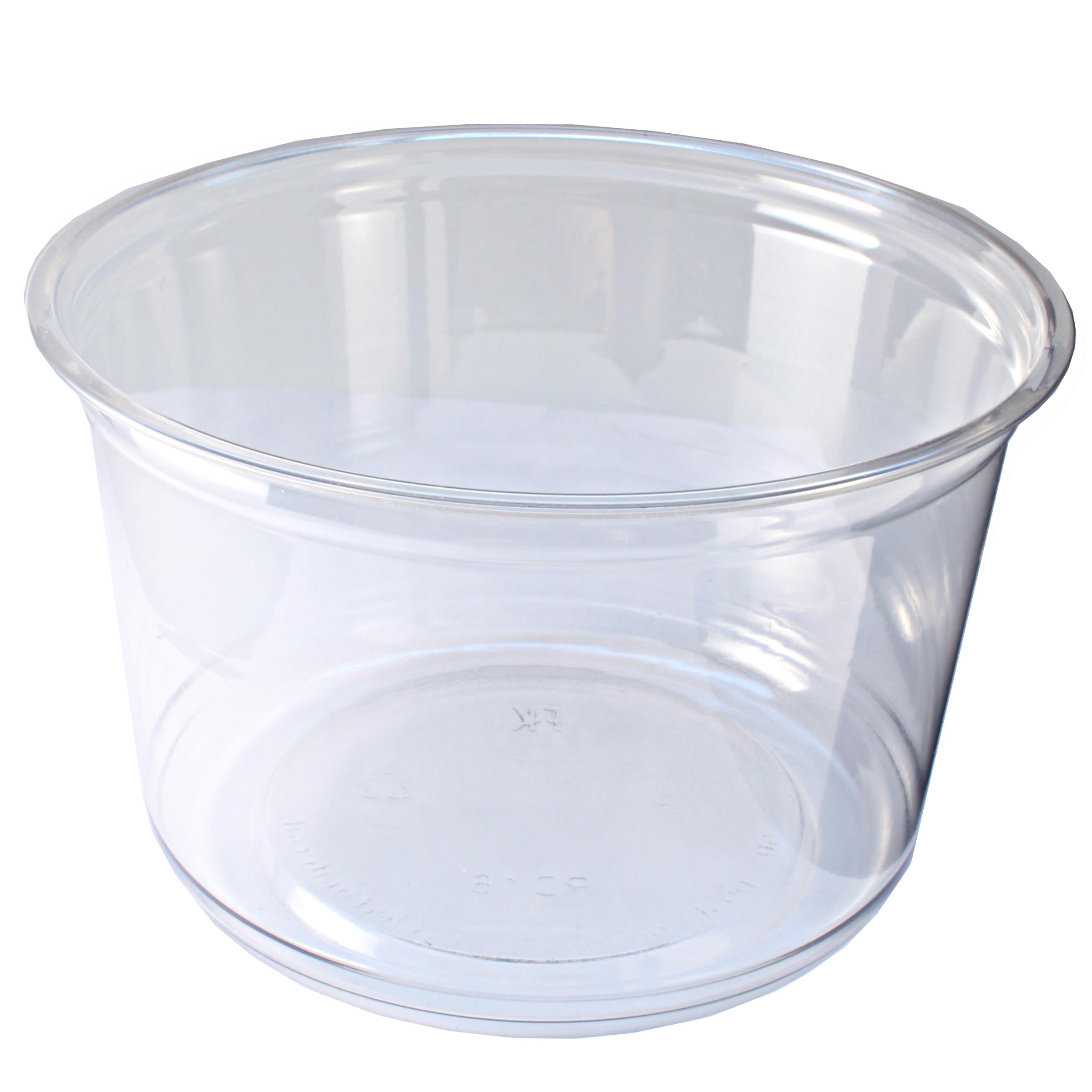 Recycleware® Deli Container Base 16 OZ RPET Clear Round 500/Case