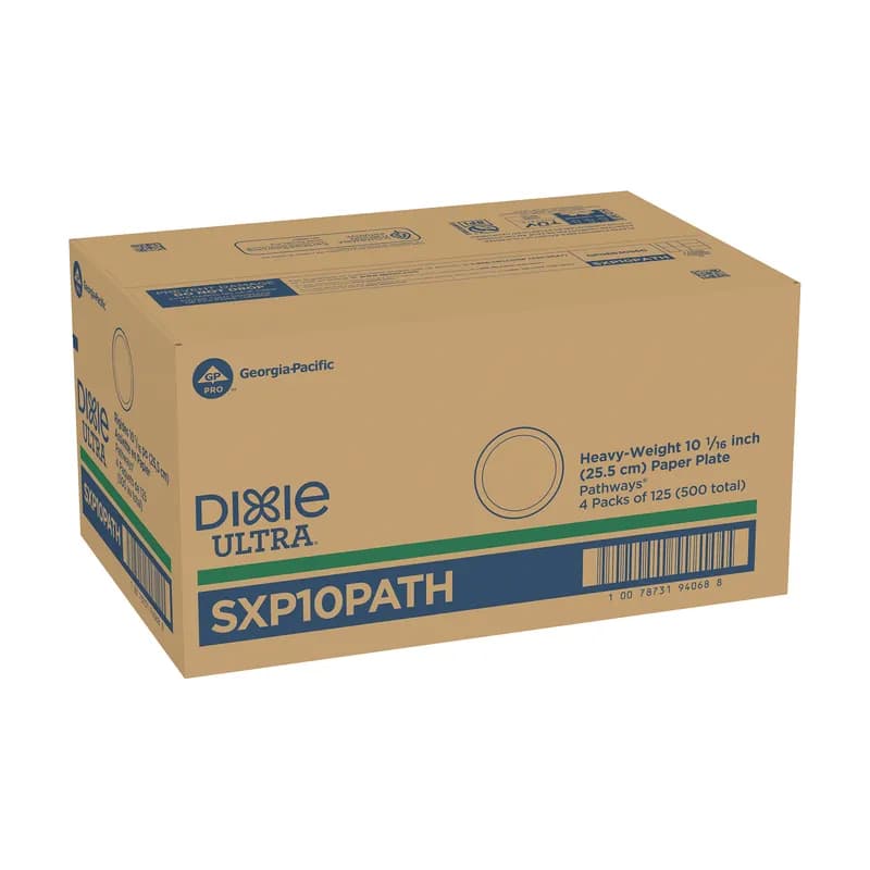 Dixie® Ultra Plate 10 IN Paper Pathways Heavyweight 500/Case