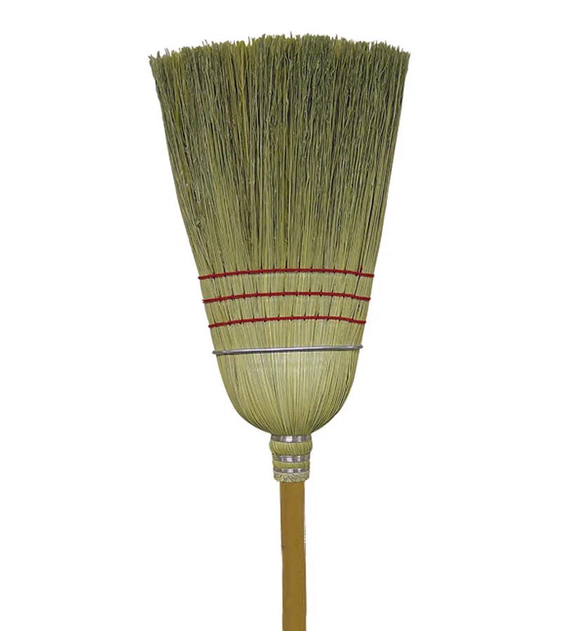 O-Cedar® Janitor Warehouse Broom 1.125 IN 42IN Natural Corn/Yucca Blend Pine Lacquered With 17IN Head 3 Sew 1/Each