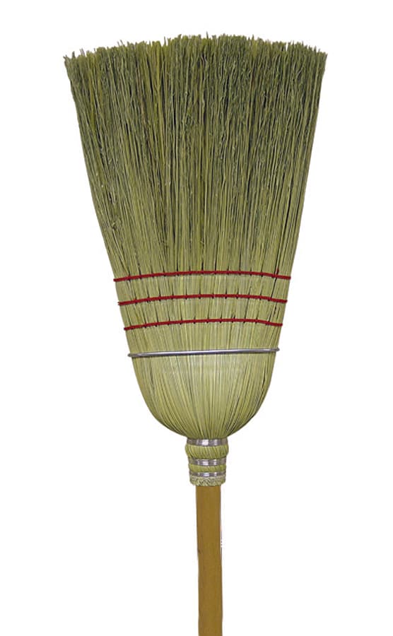 O-Cedar® Janitor Warehouse Broom 1.125 IN 42IN Natural Corn/Yucca Blend Pine Lacquered With 17IN Head 3 Sew 1/Each