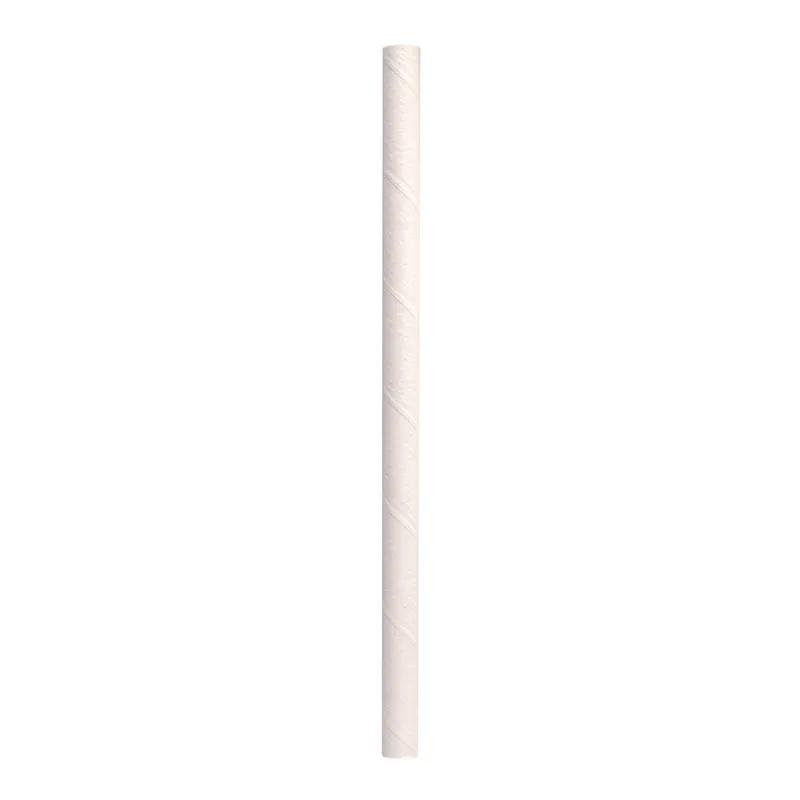Aardvark® Colossal & Boba Straw 8.5 IN Plastic White Unwrapped 1480/Case
