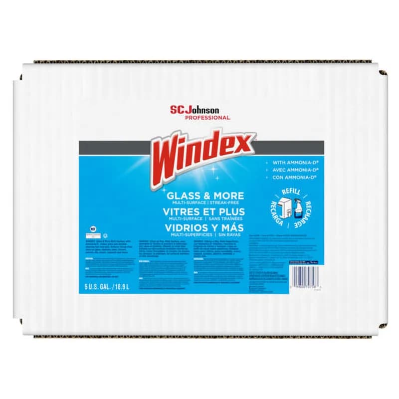 Windex® Clean Scent Window & Glass Cleaner 5 GAL Multi Surface Concentrate Non-Ammoniated 1/Case